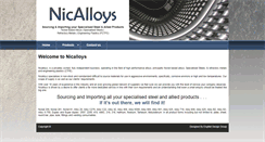 Desktop Screenshot of nicalloys.com